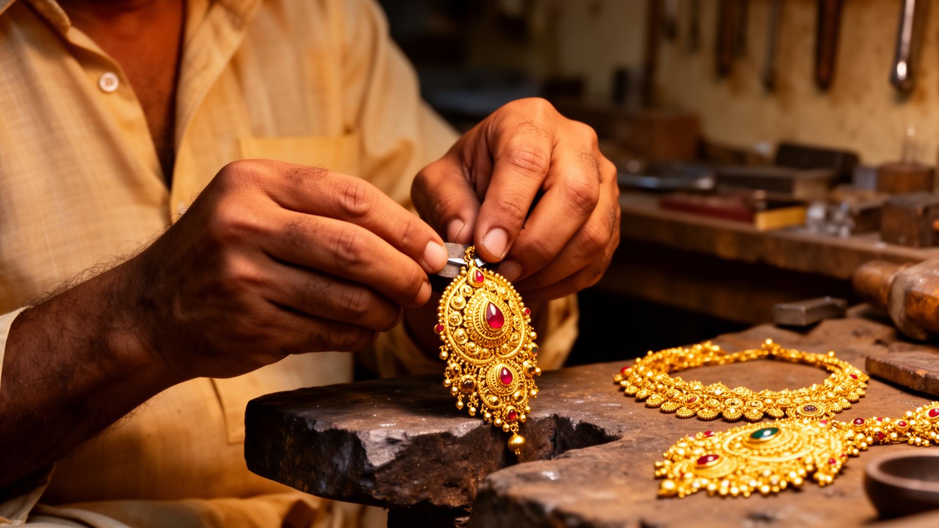Master craftsman at Mahadev Jewellers